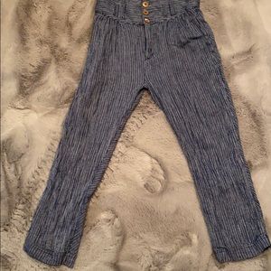 Free people striped pants (missing belt)